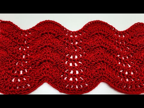 EASY Crochet Ripple Shell Stitch for Blankets and Scarfs | ONE ROW REPEAT