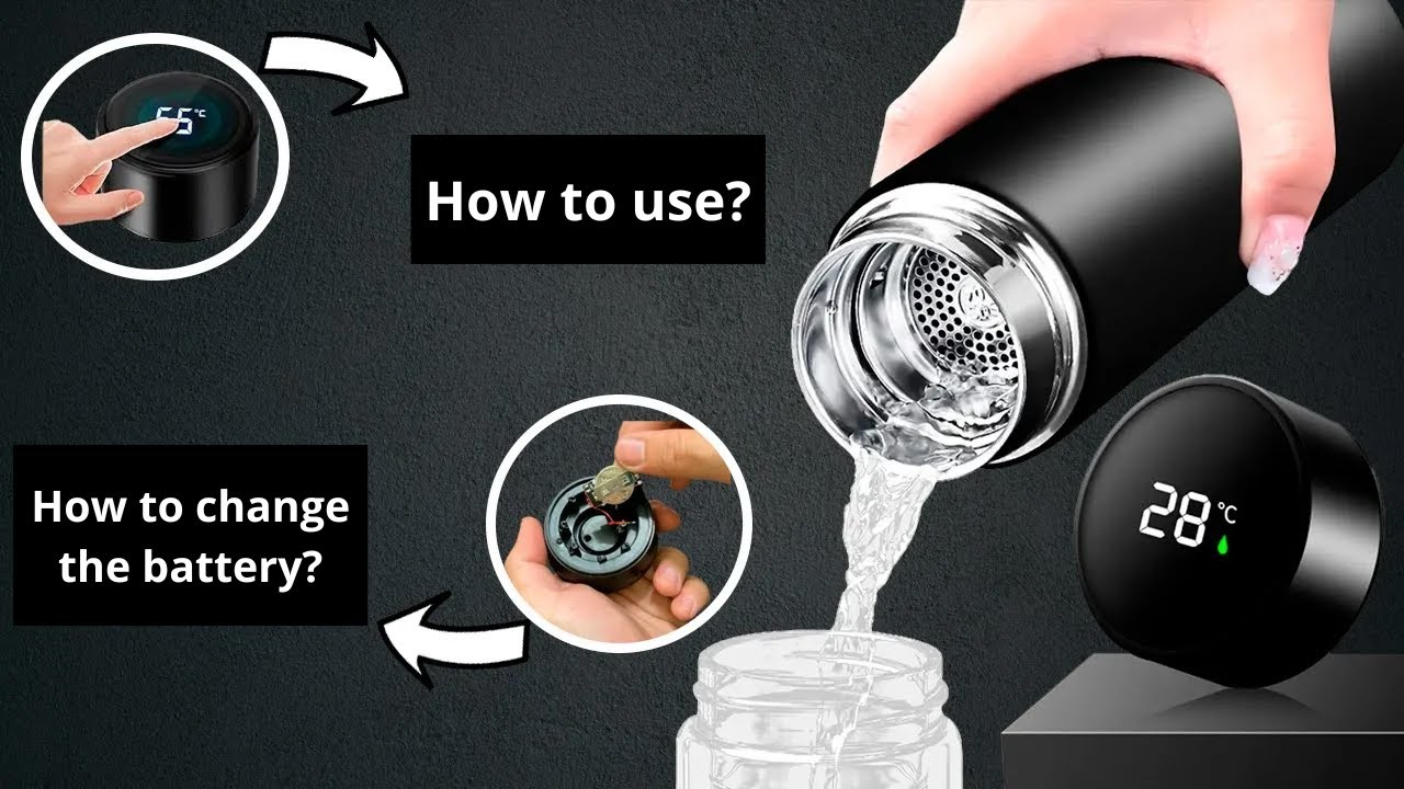 Stainless Steel Smart Flask Battery Replacement |  #temprature #bottle #newproduct #gagets