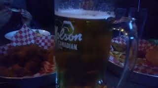 Chicken wings and burger at Chucks Road House