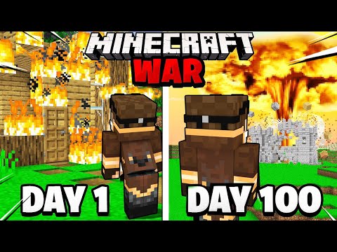 100 GIORNI NELLA GUERRA DI MINECRAFT CONTRO I MIEI AMICI!!
