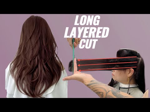 How to Cut a Perfect Long Layered | Long Layered Haircut The Ultimate Guide to Volume (Step-by-Step)