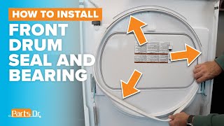 How to replace front drum seal & bearing part W11035878 on your Whirlpool Maytag Amana dryer
