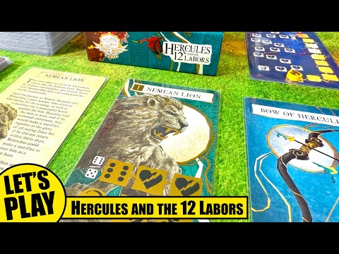 HERCULES AND THE 12 LABORS  Solo Playthrough  |  Envy Born Games  |  Dice Rolling & Manipulation