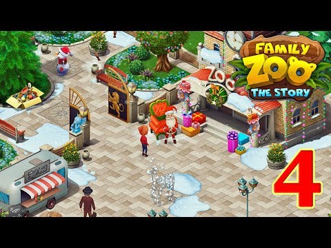 Family Zoo: The Story  - Gameplay Story Day 4 Zebras And Christmas decorations