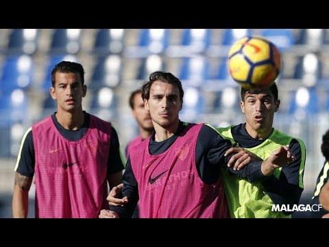 El Málaga realiza su último ensayo antes del partido ante el Espanyol