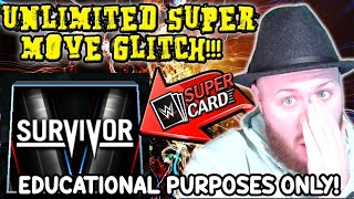 The Unlimited Super Move Glitch for Survivor! HUGE WWE SuperCard Glitch for Season 8! (Please Patch)