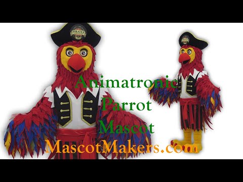 Pirate Parrot Mascot Costume | Mascot Makers - Custom mascots and ...