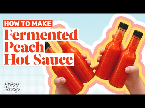 How to Make Fermented Peach Hot Sauce with Fresno Peppers | Homemade Hot Sauce Recipe
