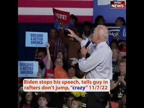 Biden at Bowie State: 'Hey, Man, Don't Jump. You Look Crazy Enough to Jump' (November 7, 2022)