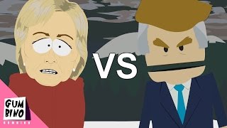Donald Trump vs Hillary Clinton - ERB animated (Epic rap battles of history south park)