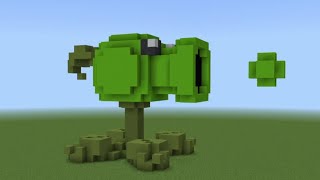 How to build Plant Vs Zombie Peashooter in Minecraft
