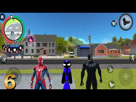 Superhero Spider Stickman Rope Hero 2 Vice City #6 Android Gameplay