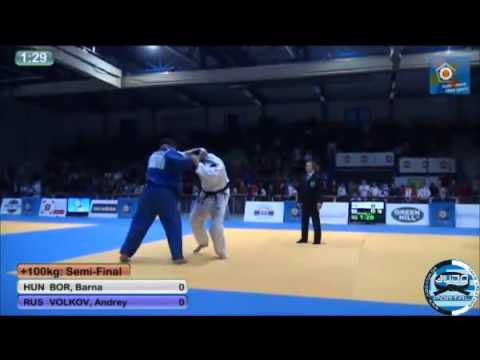 European Judo Open Men Oberwart 2014 Semifinal o100kg BOR Barna (HUN) - VOLKOV Andrey (RUS)