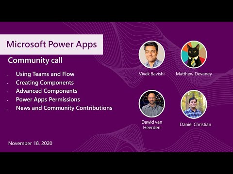 Microsoft Power Apps community call November 2020