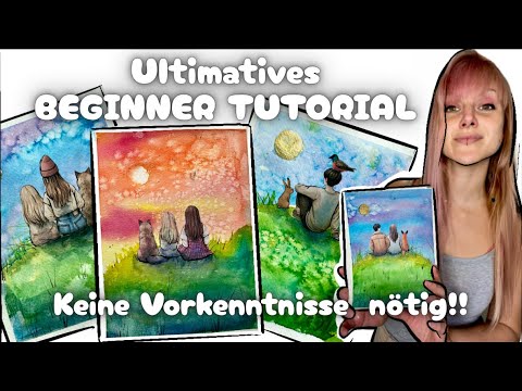 This watercolor beginner tutorial is just so much fun! Learn colors/technique and composition ❤️