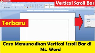 Vertical Scroll Bar Hilang? Begini Cara Memunculkan Vertical Scroll Bar di Ms. Word l Microsoft Word