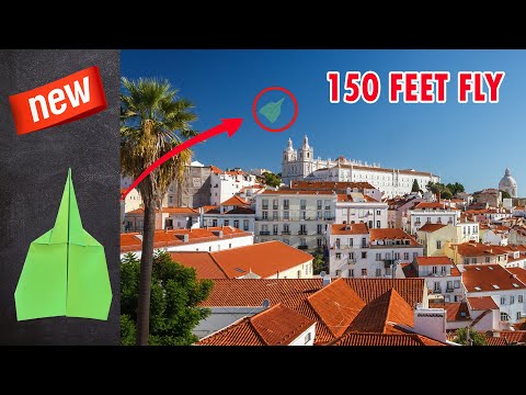 How to fold A 150 FEET fly paper airplane ✈️✈️