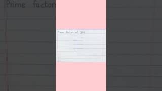 Prime factors of 294 #shorts