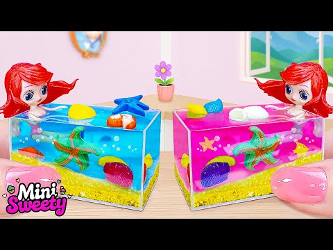 Mermaid Jelly Cake 💕 How To Make Miniature Rainbow Princess Cake 💕Mini Sweety