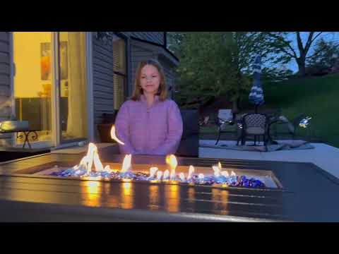 Outdoor Warmth + Elegance - Rattan Furniture Set + Fire Pit - Delnavik Sectional Sofa