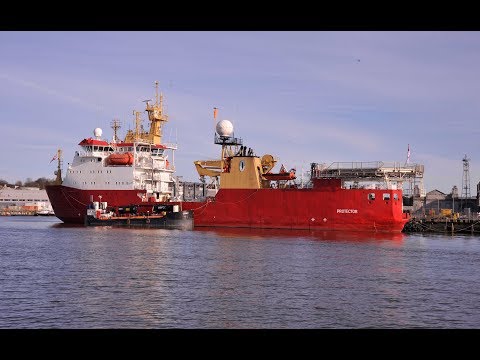 HMS PROTECTOR A173 AT DEVONPORT NAVAL BASE - 18th January 2020