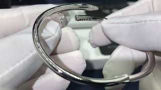 How to Open Cartier Juste Un clou Diamond Bracelet Head-Tail Diamond CARTIER Bangle Openning way
