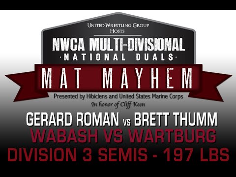 197 Gerard Roman v Brett Thumm - 2015 NWCA Multi-Divisional Duals - D3 Semi-Final