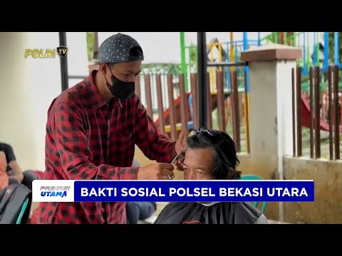 POLSEK BEKASI UTARA ADAKAN POTONG RAMBUT GRATIS KEPADA WARGA DALAM RANGKA HARI PAHLAWAN