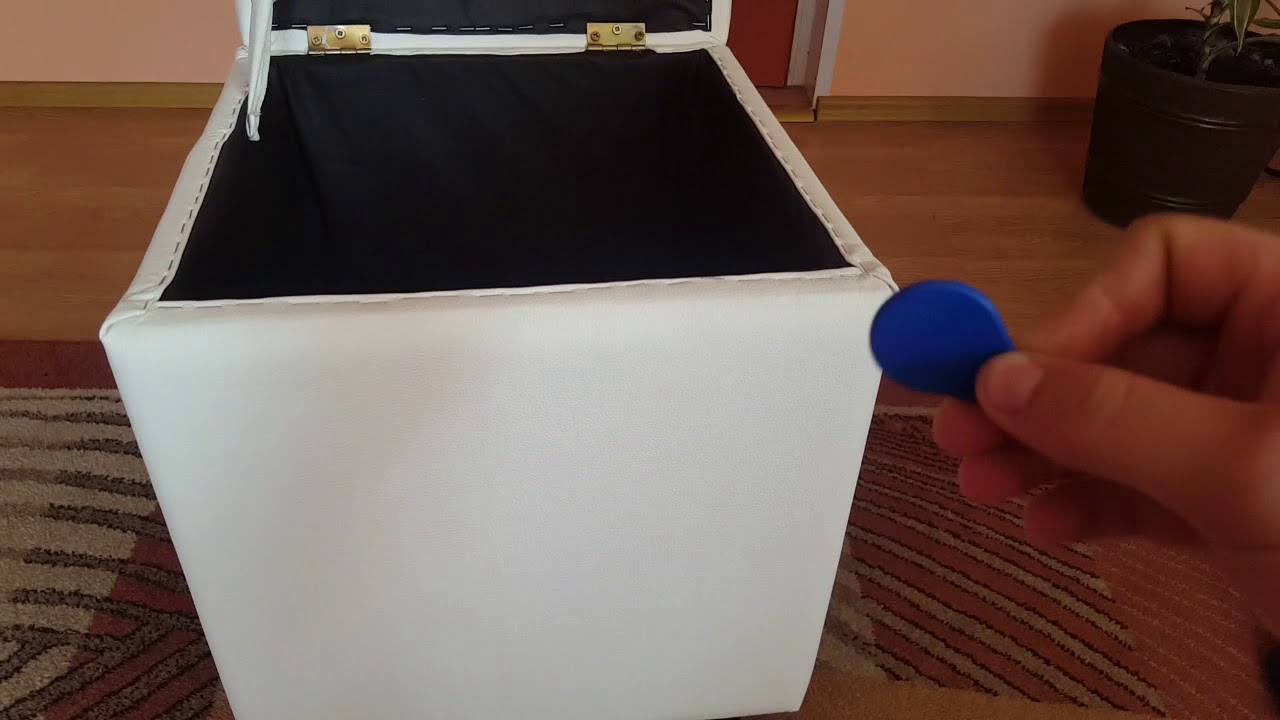 Pufa z ukrytym schowkiem - demonstracja