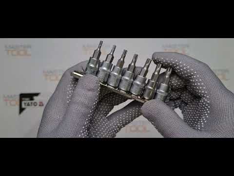 Набор торцевых головок TORX TS10-TS40, 1/4", 35 мм, 7 шт. YATO (YT-0461) Набор торцевых головок TORX TS10-TS40, 1/4", 35 мм, 7 шт. YATO (YT-0461)