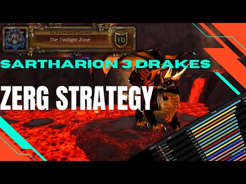 Sartharion 25 Man 3 Drakes (Zerg Strategy) - WotLK Classic