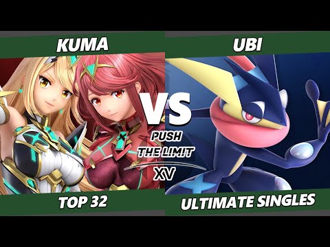 Push the Limit 15 Top 32 - Kuma (Pyra Mythra) Vs. Ubi (Greninja) SSBU Ultimate Tournament