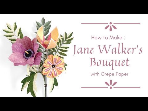 PAPER FLOWERS INSPIRED BY JANE WALKER PRINTMAKER - Painter's Flower Collection