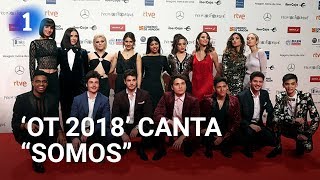 Los concursantes de &#39;OT 2018&#39; cantan &quot;Somos&quot; | Premios Forqué 2019