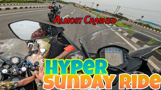 Most Hyper Ride 🥵Of my life 😰 SUNDAY RIDE pr hua CRASH 🤯  Live crash in Girls ⚠️💔