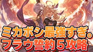 ミカボシが初期キャラド安定すぎてヤバい。　フラウ誓約５攻略（装備縛りなし）【グラブル】