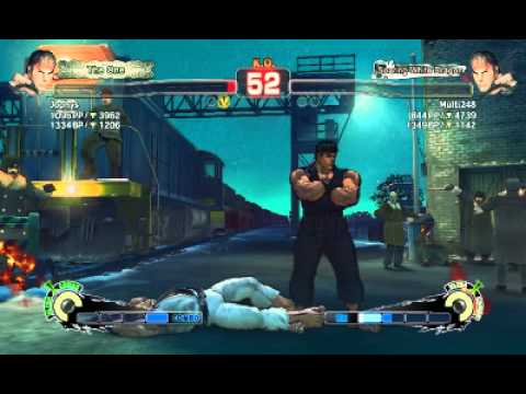 Super Street Fighter 4 AE PC Online Battle - Ryu (Me) vs Ryu (Multi248) - Too close!