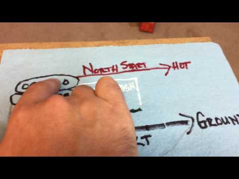 Gibson 4 Conductor Pickup ( North - South ) Wiring Schematic