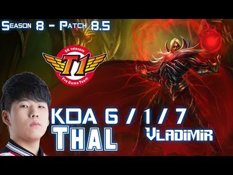 SKT T1 Thal VLADIMIR vs CAMILLE Top - Patch 8.5 KR Ranked