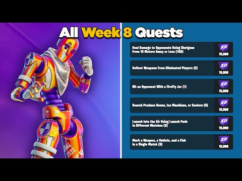 Fortnite All Week 8 Season Quests Guide - Chapter 3 Season 4