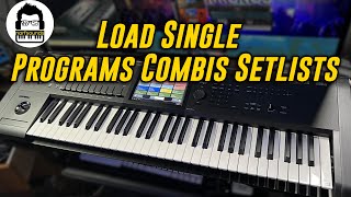 Korg Kronos Tutorial: How to Load Single Programs Combinations and Setlists