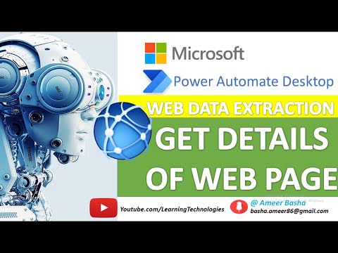 Power Automate Desktop : Web Data Extraction -  Get details of web page