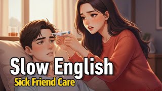 Simple English Conversations | Taking Care of a Sick Friend (A1–A2)