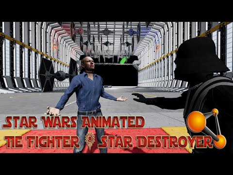 BeamNG - Animated Star Wars tie fighter & star destroyer....