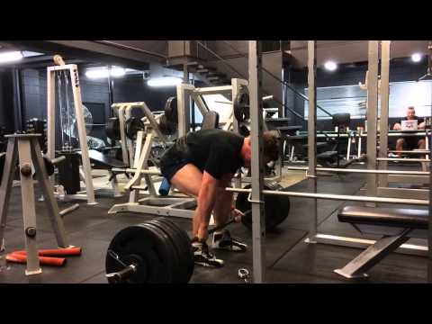 Alex Bewsey Deadlift training. 262.5x5. May, 2014.