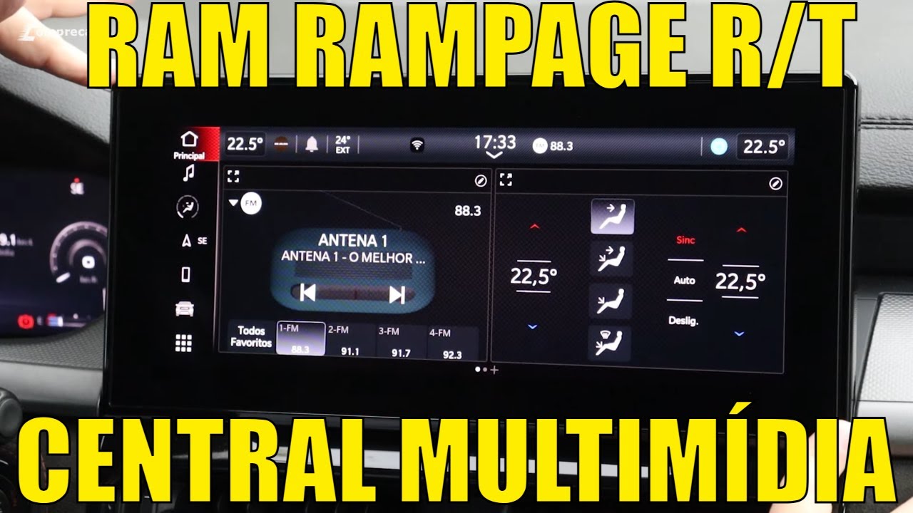 RAM Rampage R/T - Teste da central multimídia e carregador por indução