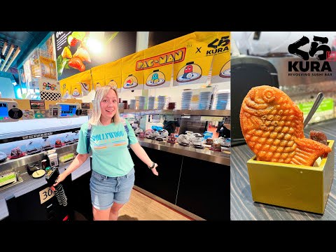 NOVO Kura Revolving Sushi Bar Orlando - Garçons Robôs, Menu de Correia Transportadora! EXPERIÊNCIA JANTAR COMPLETA