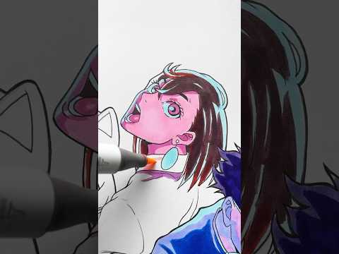 How to COLOR with a SMALL Marker Collection! 🎨👀 #arttutorial