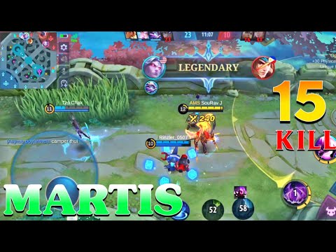 MLBB: 15Kills + Legendary Martis Sidelane Monster | Martis Counter Zilong-Martis Best Damage Build
