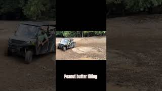 Peanut butter filling. Little side by side action. #xtremeoffroadpark #polaris #utv #mudding #funny
